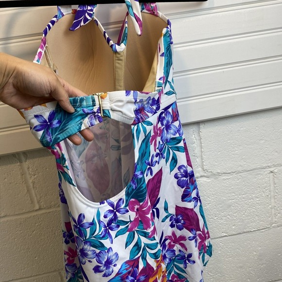 Plus Size Womens One Piece floral swimdress tankini for All size 26 - Picture 8 of 10